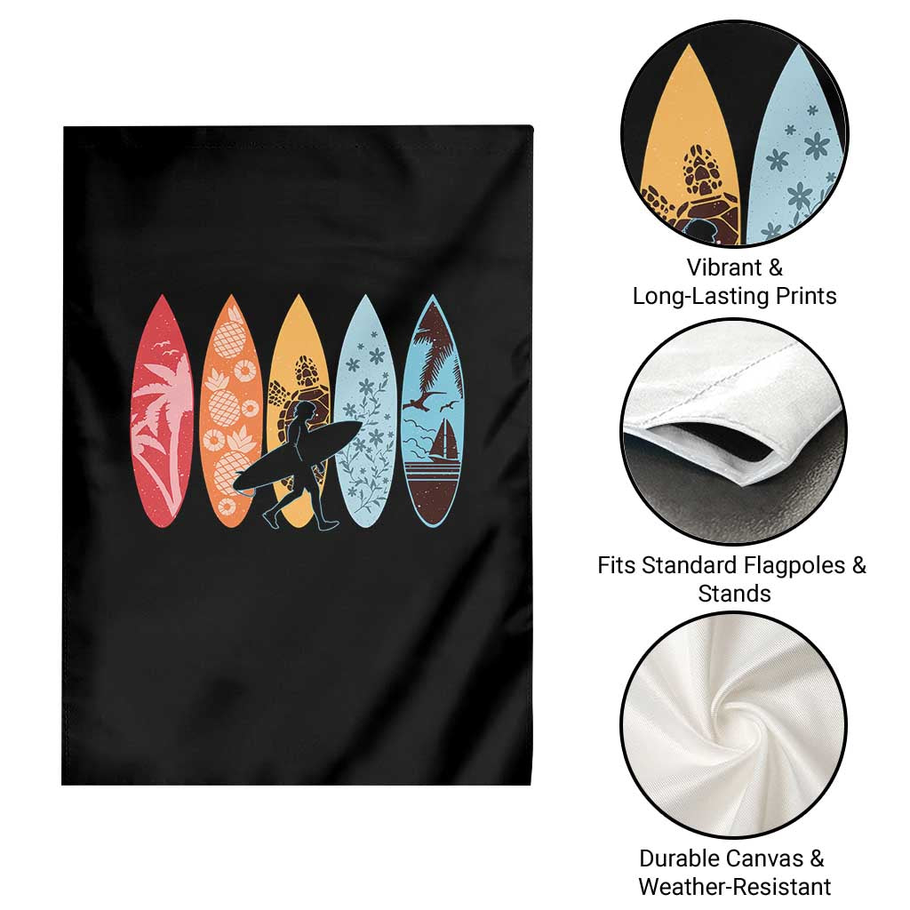 Surfboarder Garden Flag Hawaii Wave Surfing Surfboard Lover Beach Surfer - Wonder Print Shop