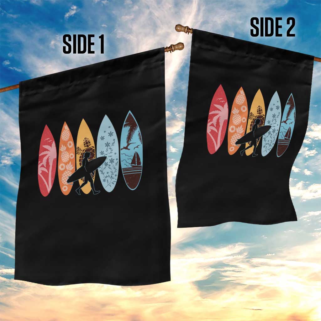 Surfboarder Garden Flag Hawaii Wave Surfing Surfboard Lover Beach Surfer - Wonder Print Shop