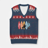 Surfboarder V-Neck Knit Sweater Vest Hawaii Wave Surfing Surfboard Lover Beach Surfer - Wonder Print Shop