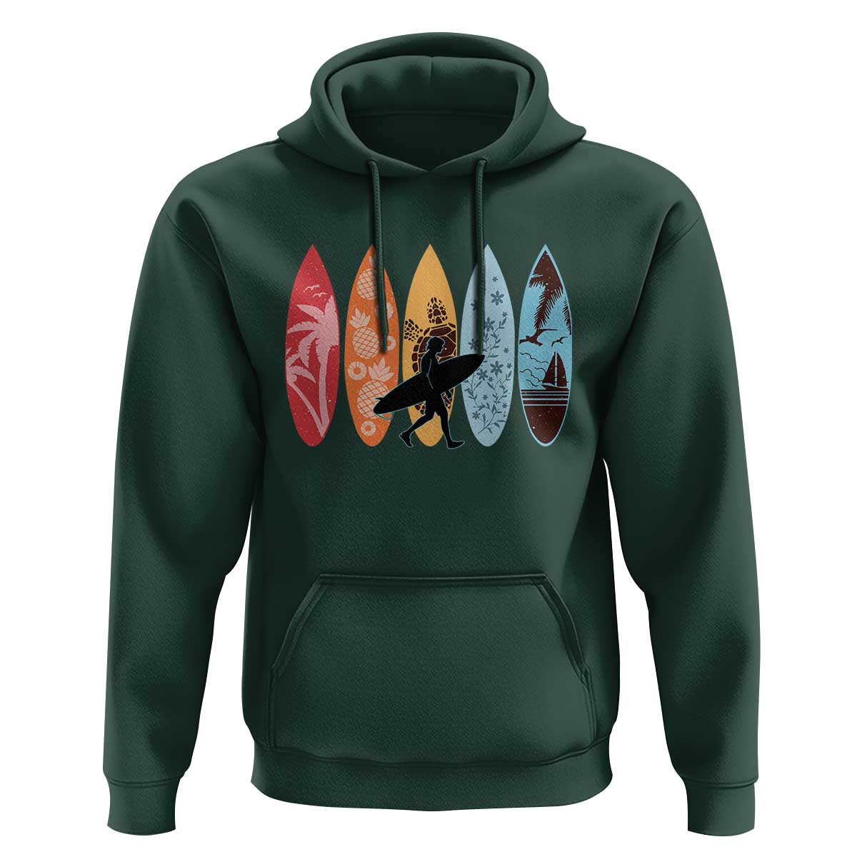 Surfboarder Hoodie Hawaii Wave Surfing Surfboard Lover Beach Surfer - Wonder Print Shop