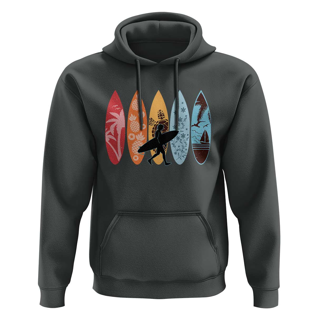 Surfboarder Hoodie Hawaii Wave Surfing Surfboard Lover Beach Surfer - Wonder Print Shop