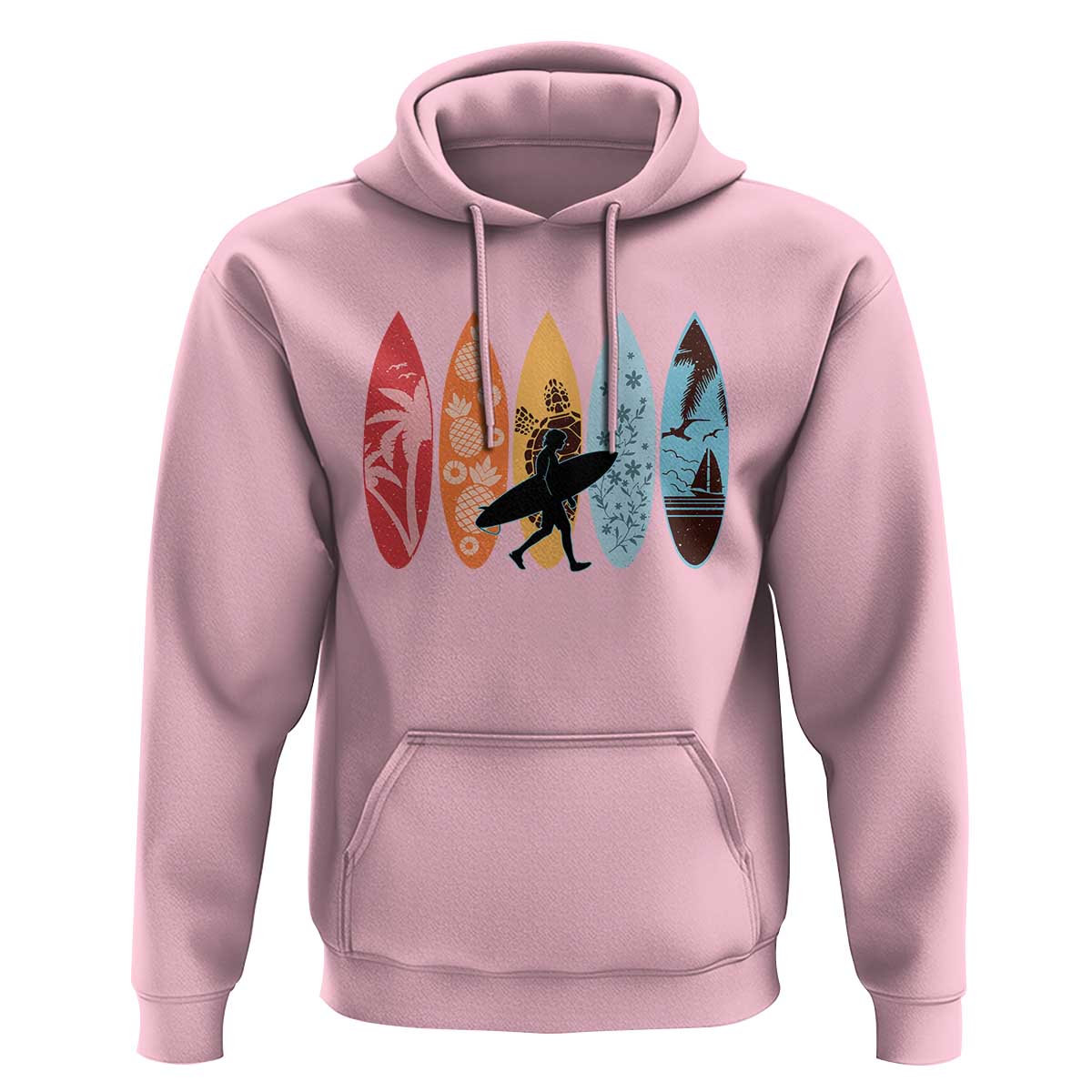 Surfboarder Hoodie Hawaii Wave Surfing Surfboard Lover Beach Surfer - Wonder Print Shop