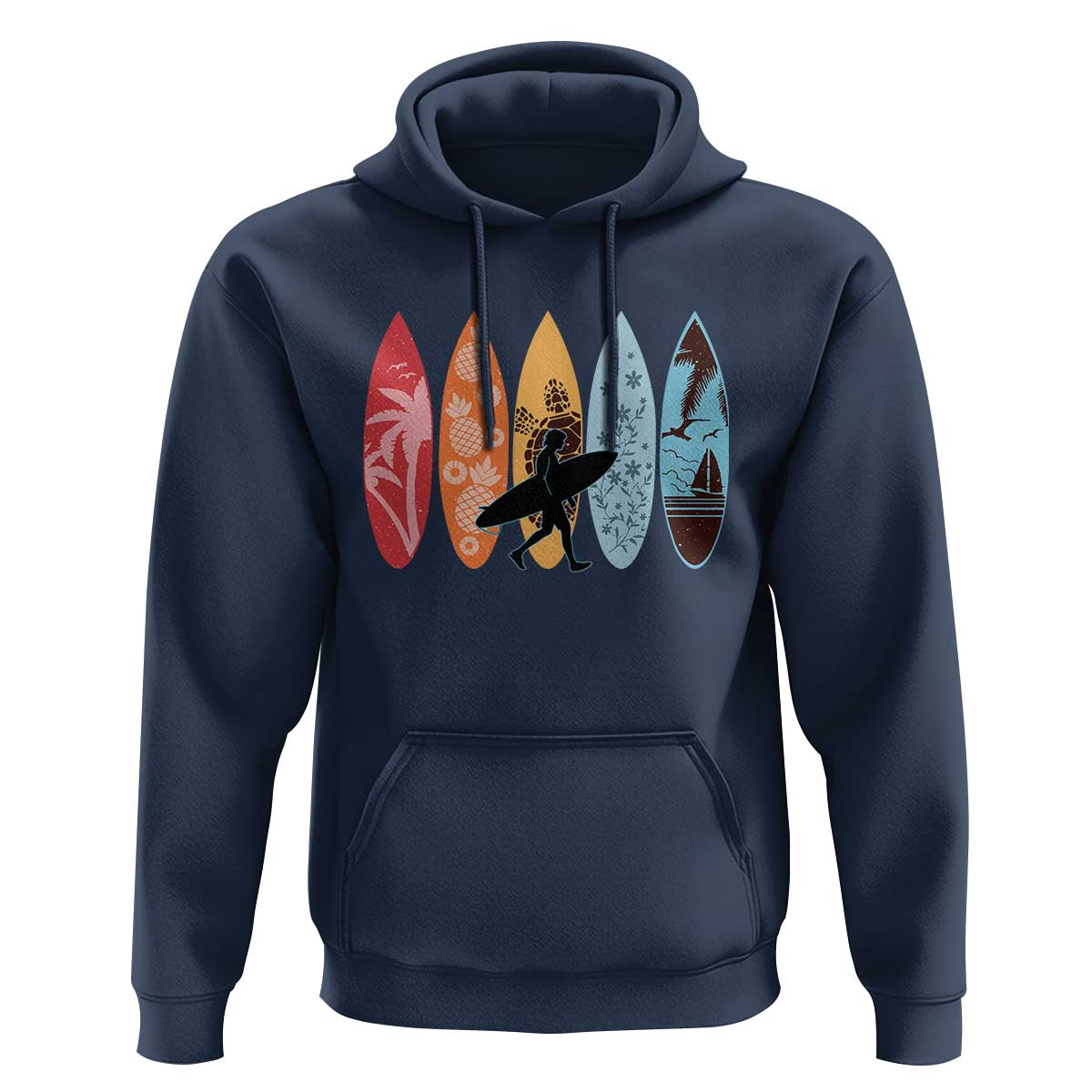 Surfboarder Hoodie Hawaii Wave Surfing Surfboard Lover Beach Surfer - Wonder Print Shop