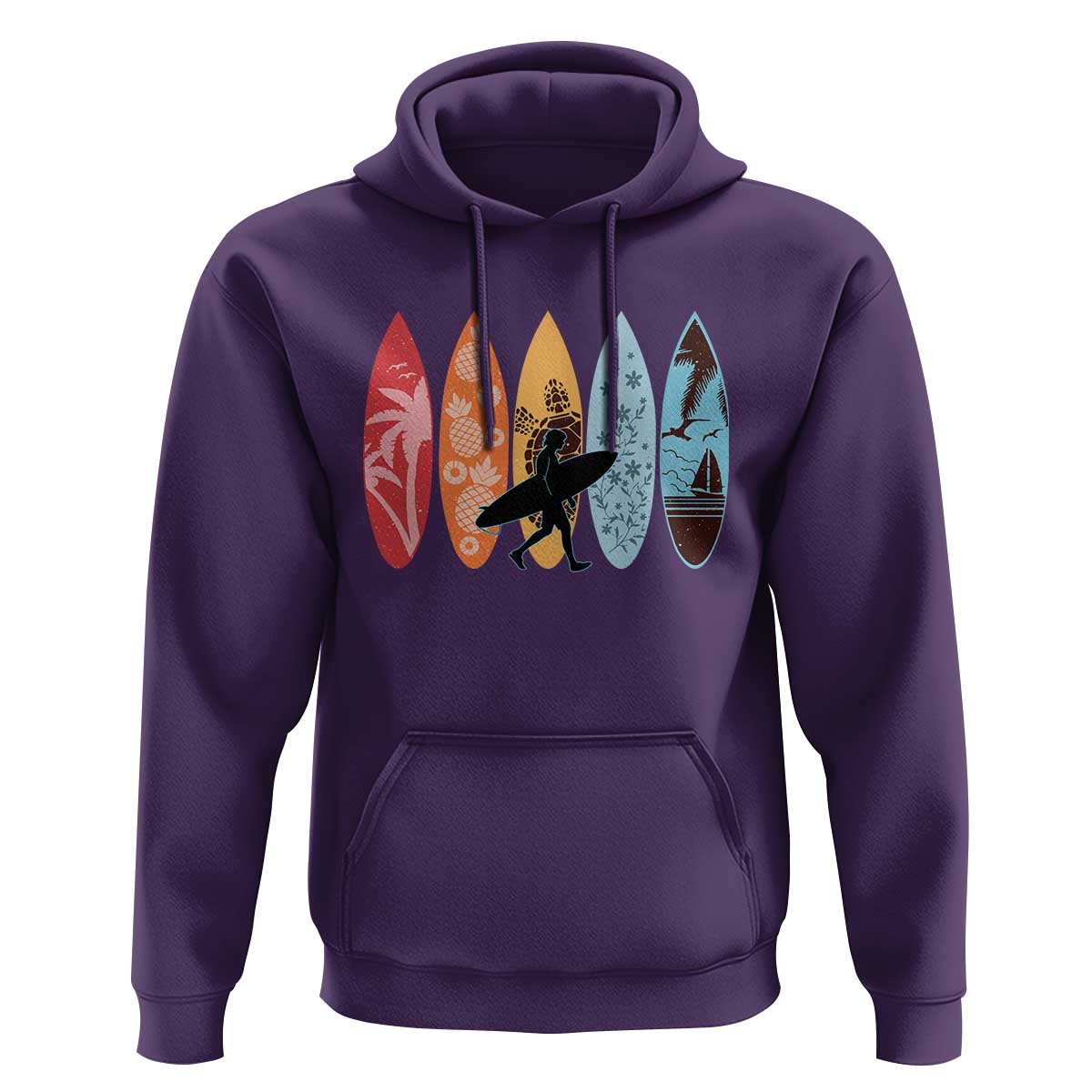 Surfboarder Hoodie Hawaii Wave Surfing Surfboard Lover Beach Surfer - Wonder Print Shop