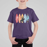 Surfboarder T Shirt For Kid Hawaii Wave Surfing Surfboard Lover Beach Surfer - Wonder Print Shop