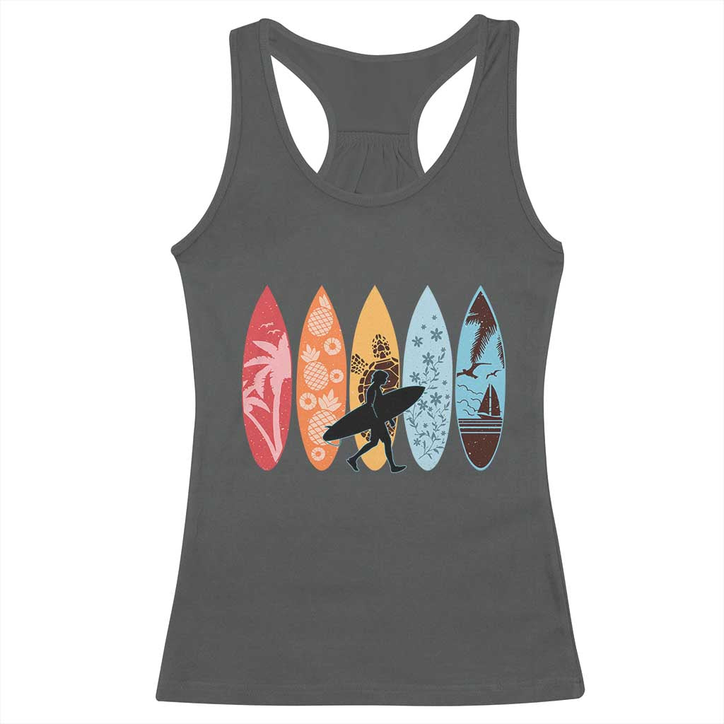 Surfboarder Racerback Tank Top Hawaii Wave Surfing Surfboard Lover Beach Surfer - Wonder Print Shop
