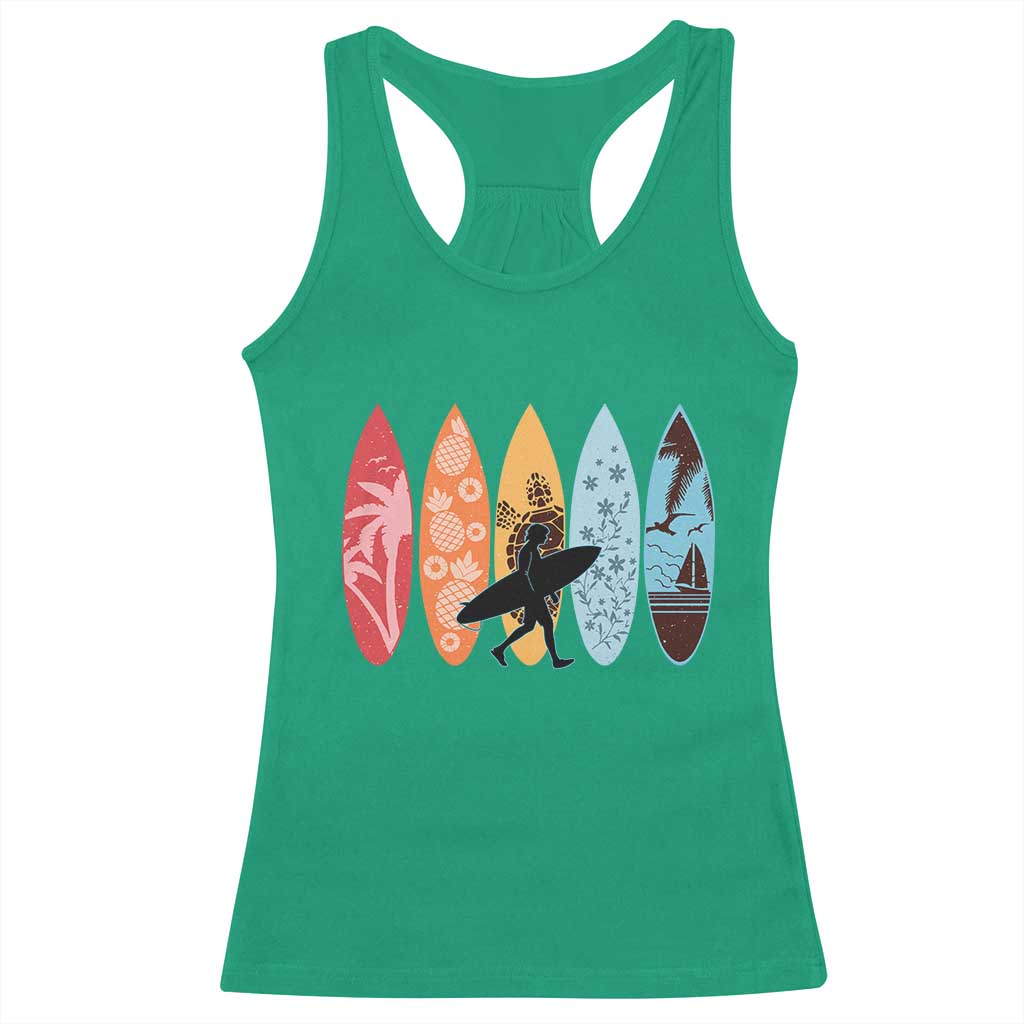 Surfboarder Racerback Tank Top Hawaii Wave Surfing Surfboard Lover Beach Surfer - Wonder Print Shop
