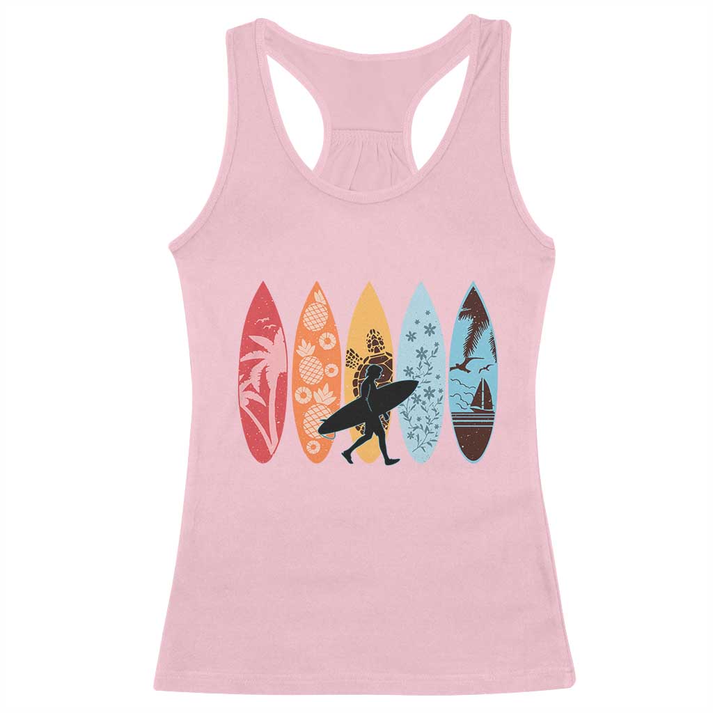 Surfboarder Racerback Tank Top Hawaii Wave Surfing Surfboard Lover Beach Surfer - Wonder Print Shop