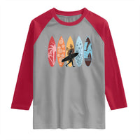 Surfboarder Raglan Shirt Hawaii Wave Surfing Surfboard Lover Beach Surfer - Wonder Print Shop