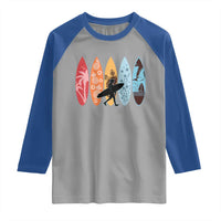 Surfboarder Raglan Shirt Hawaii Wave Surfing Surfboard Lover Beach Surfer - Wonder Print Shop