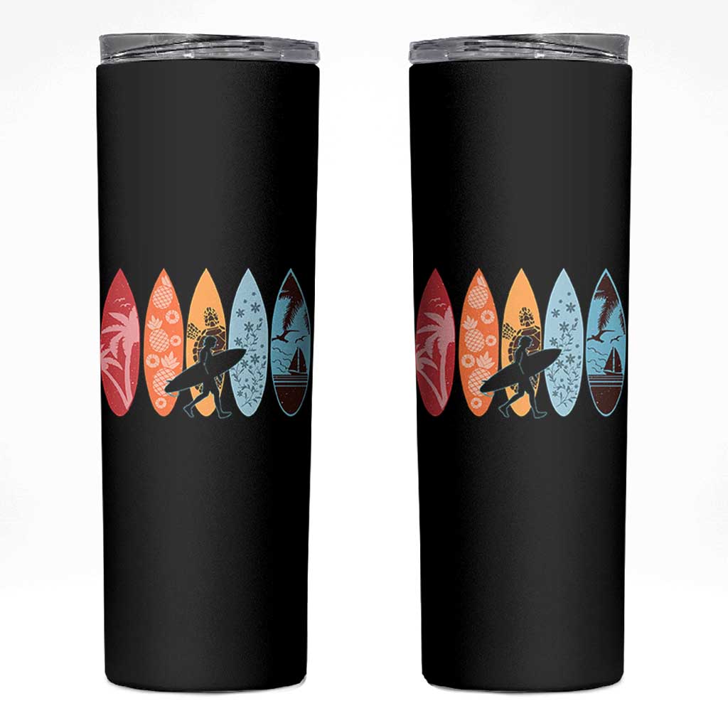 Surfboarder Skinny Tumbler Hawaii Wave Surfing Surfboard Lover Beach Surfer - Wonder Print Shop
