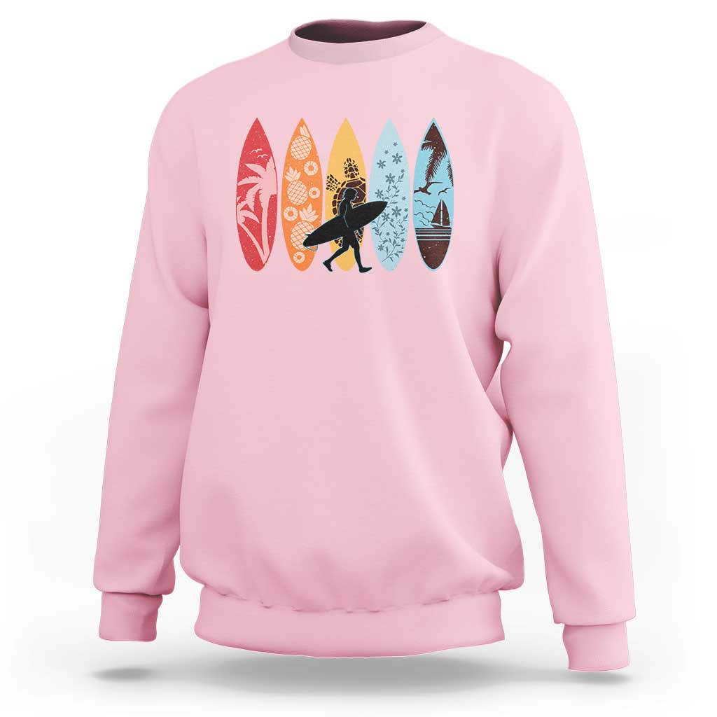 Surfboarder Sweatshirt Hawaii Wave Surfing Surfboard Lover Beach Surfer - Wonder Print Shop