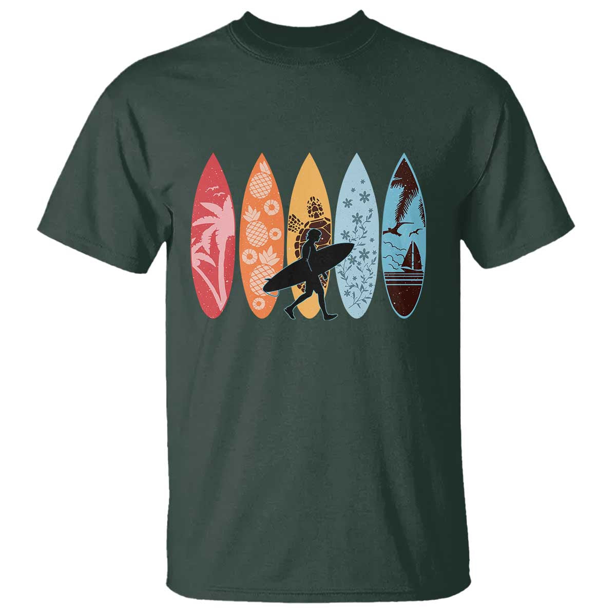 Surfboarder T Shirt Hawaii Wave Surfing Surfboard Lover Beach Surfer - Wonder Print Shop