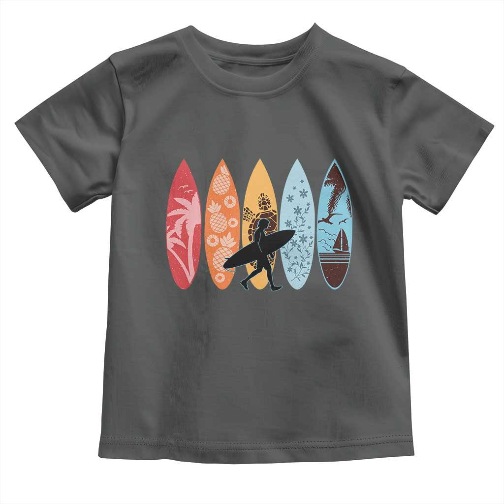 Surfboarder Toddler T Shirt Hawaii Wave Surfing Surfboard Lover Beach Surfer - Wonder Print Shop