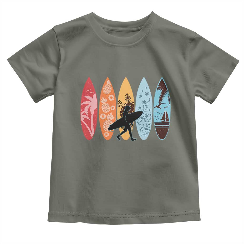 Surfboarder Toddler T Shirt Hawaii Wave Surfing Surfboard Lover Beach Surfer - Wonder Print Shop