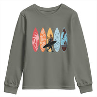 Surfboarder Youth Sweatshirt Hawaii Wave Surfing Surfboard Lover Beach Surfer - Wonder Print Shop