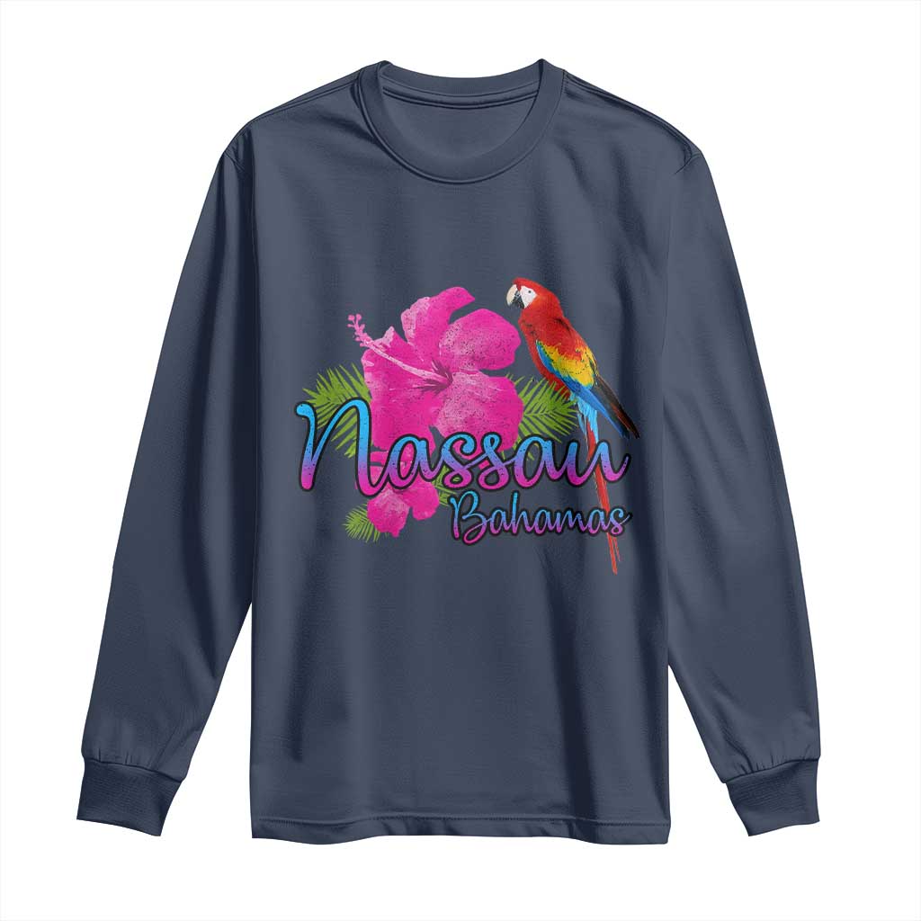 Nassau Souvenir Long Sleeve Shirt Caribbean Bahamas Beach Vacation - Wonder Print Shop