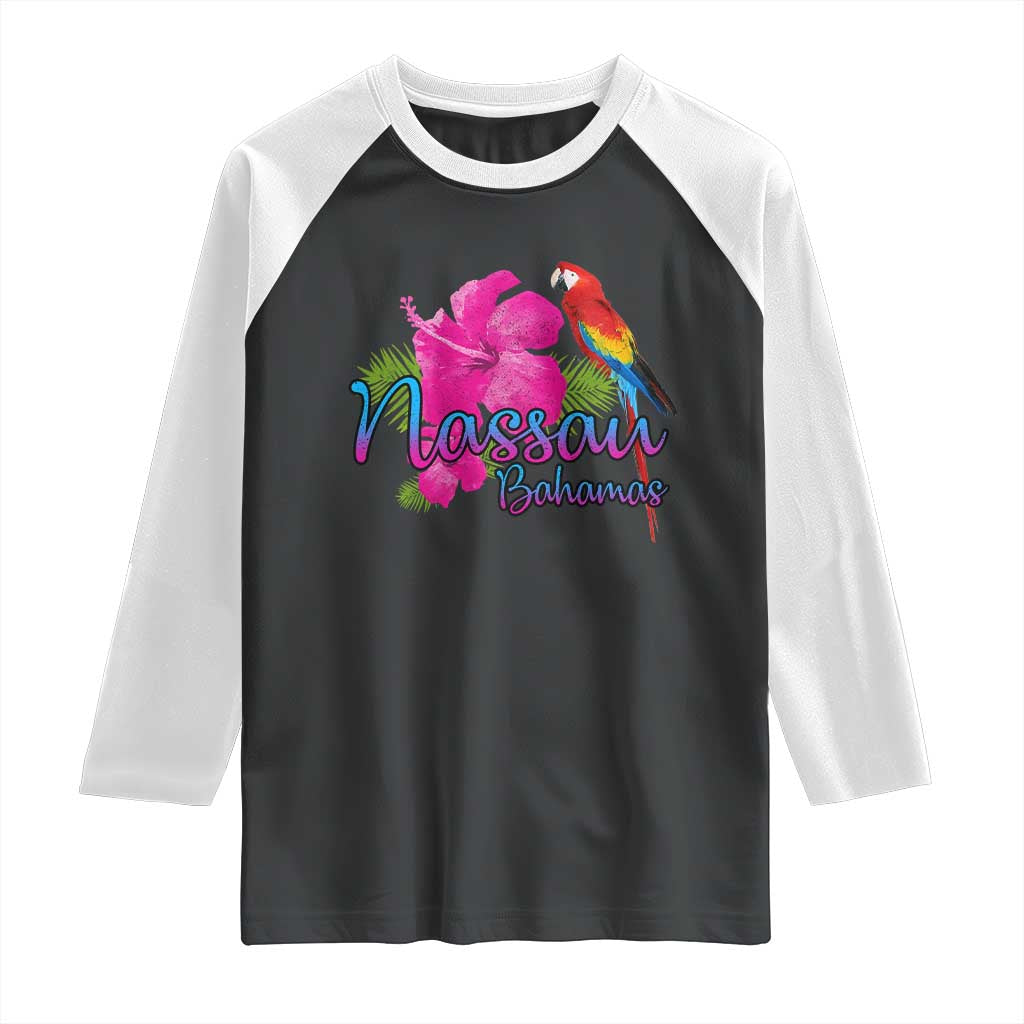 Nassau Souvenir Raglan Shirt Caribbean Bahamas Beach Vacation - Wonder Print Shop