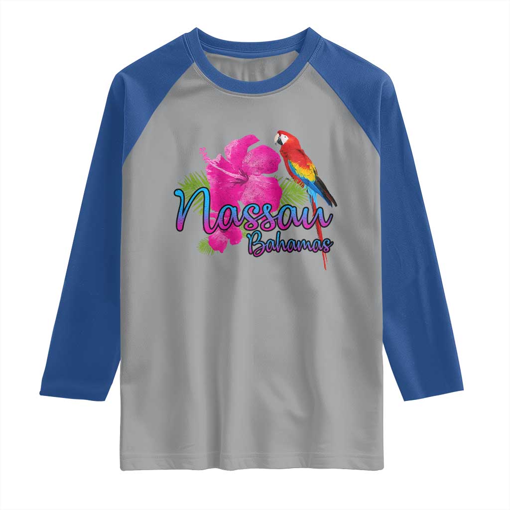 Nassau Souvenir Raglan Shirt Caribbean Bahamas Beach Vacation - Wonder Print Shop