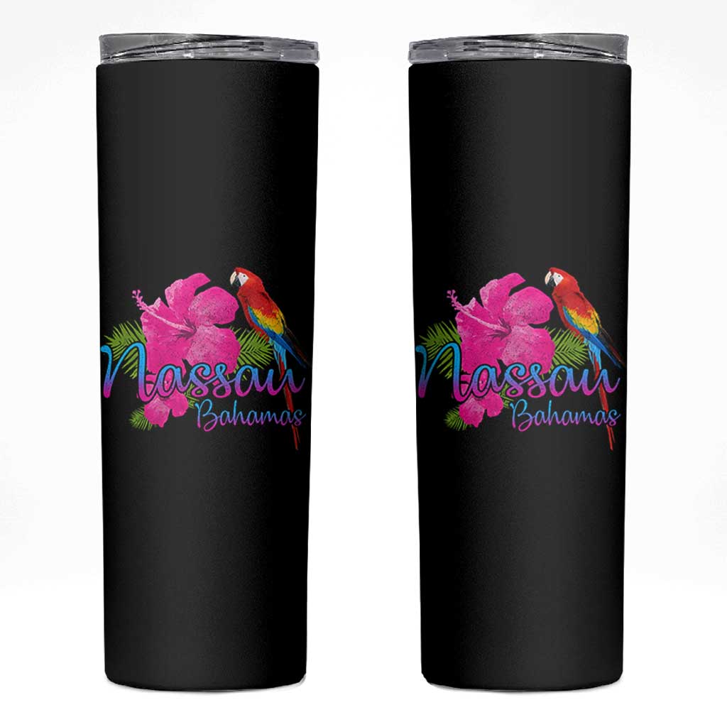 Nassau Souvenir Skinny Tumbler Caribbean Bahamas Beach Vacation - Wonder Print Shop