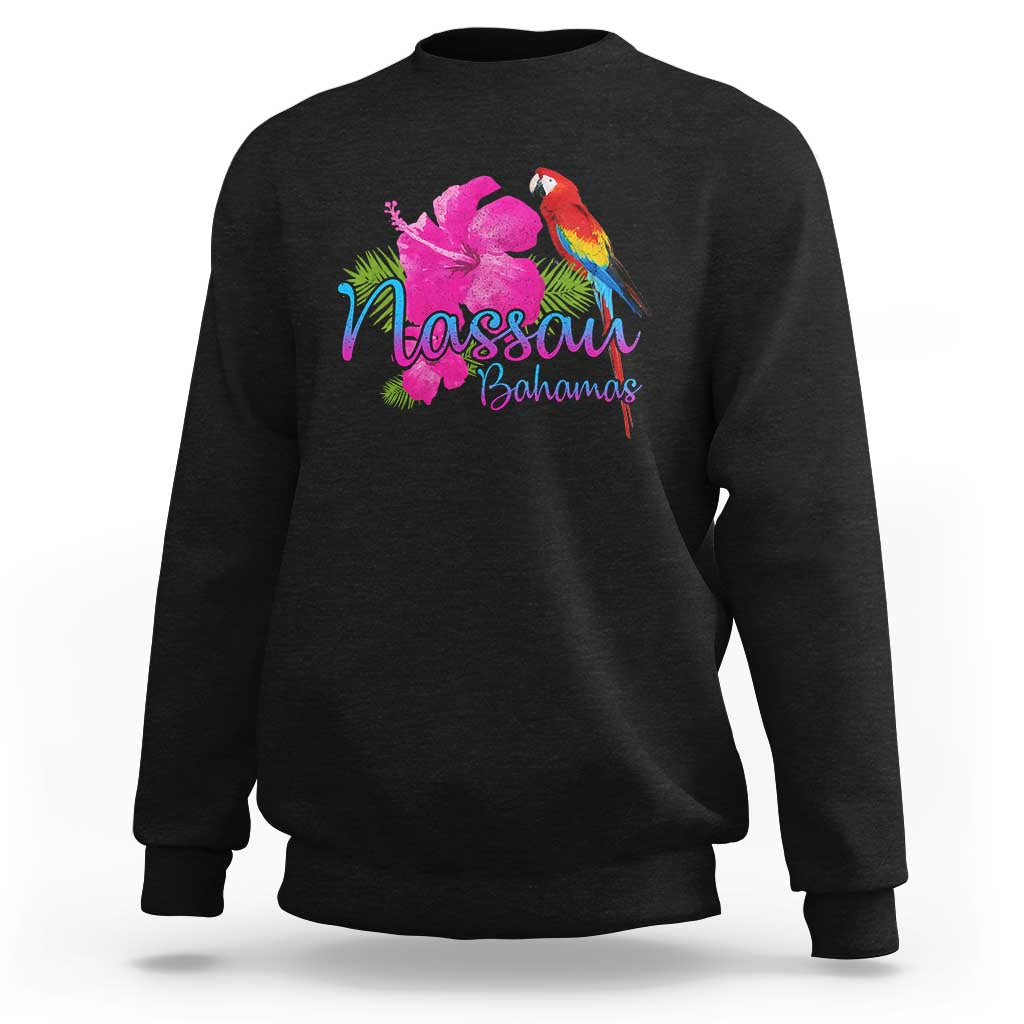 Nassau Souvenir Sweatshirt Caribbean Bahamas Beach Vacation - Wonder Print Shop