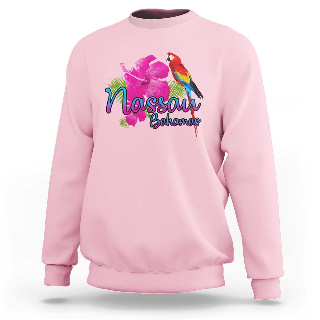 Nassau Souvenir Sweatshirt Caribbean Bahamas Beach Vacation - Wonder Print Shop