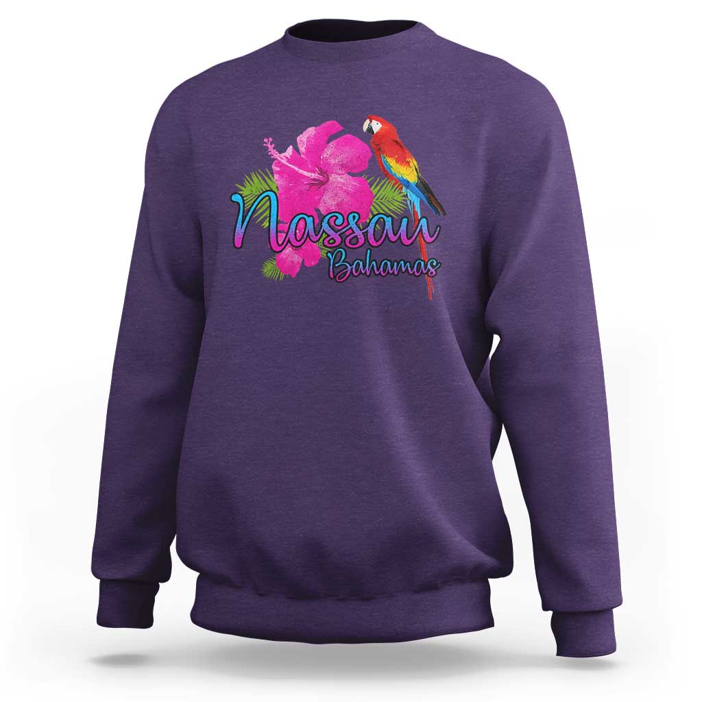 Nassau Souvenir Sweatshirt Caribbean Bahamas Beach Vacation - Wonder Print Shop