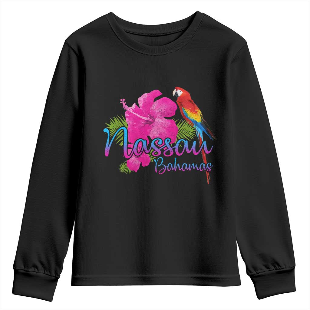 Nassau Souvenir Youth Sweatshirt Caribbean Bahamas Beach Vacation - Wonder Print Shop