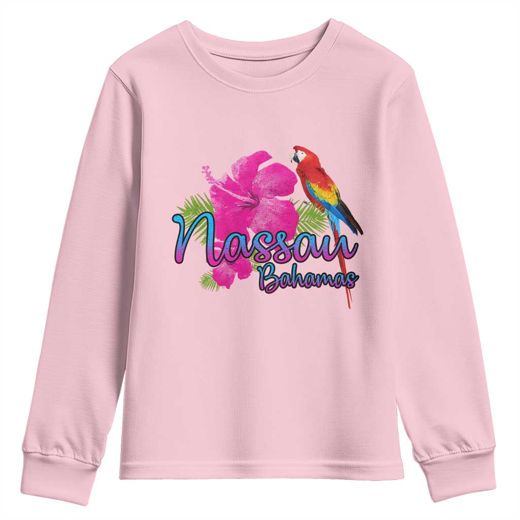 Nassau Souvenir Youth Sweatshirt Caribbean Bahamas Beach Vacation - Wonder Print Shop