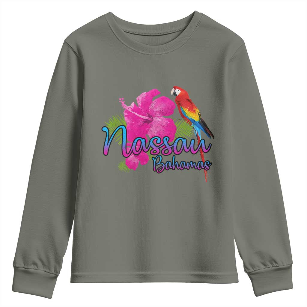 Nassau Souvenir Youth Sweatshirt Caribbean Bahamas Beach Vacation - Wonder Print Shop