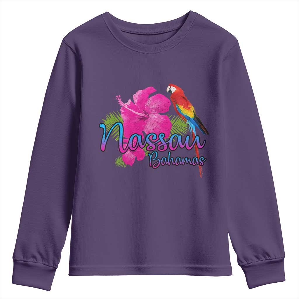 Nassau Souvenir Youth Sweatshirt Caribbean Bahamas Beach Vacation - Wonder Print Shop