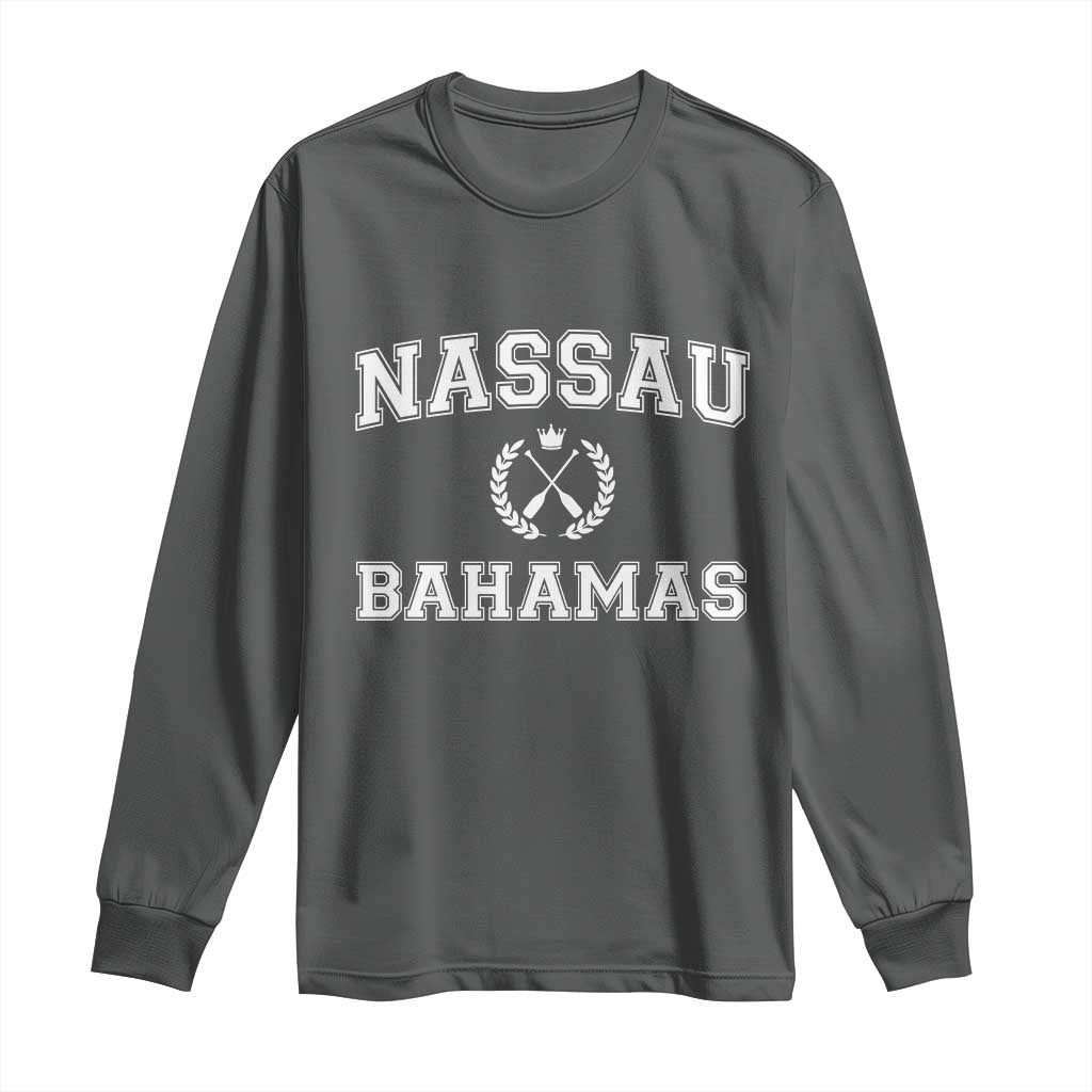 Nassau Souvenir Long Sleeve Shirt Bahamas Rowing Beach Summer Vacation - Wonder Print Shop