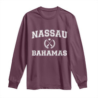 Nassau Souvenir Long Sleeve Shirt Bahamas Rowing Beach Summer Vacation - Wonder Print Shop