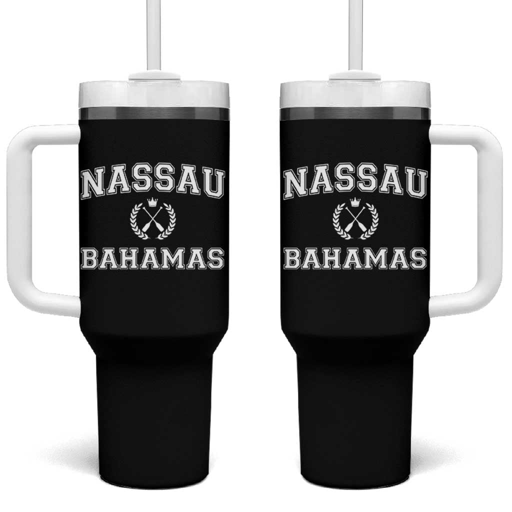Nassau Souvenir Tumbler With Handle Bahamas Rowing Beach Summer Vacation - Wonder Print Shop