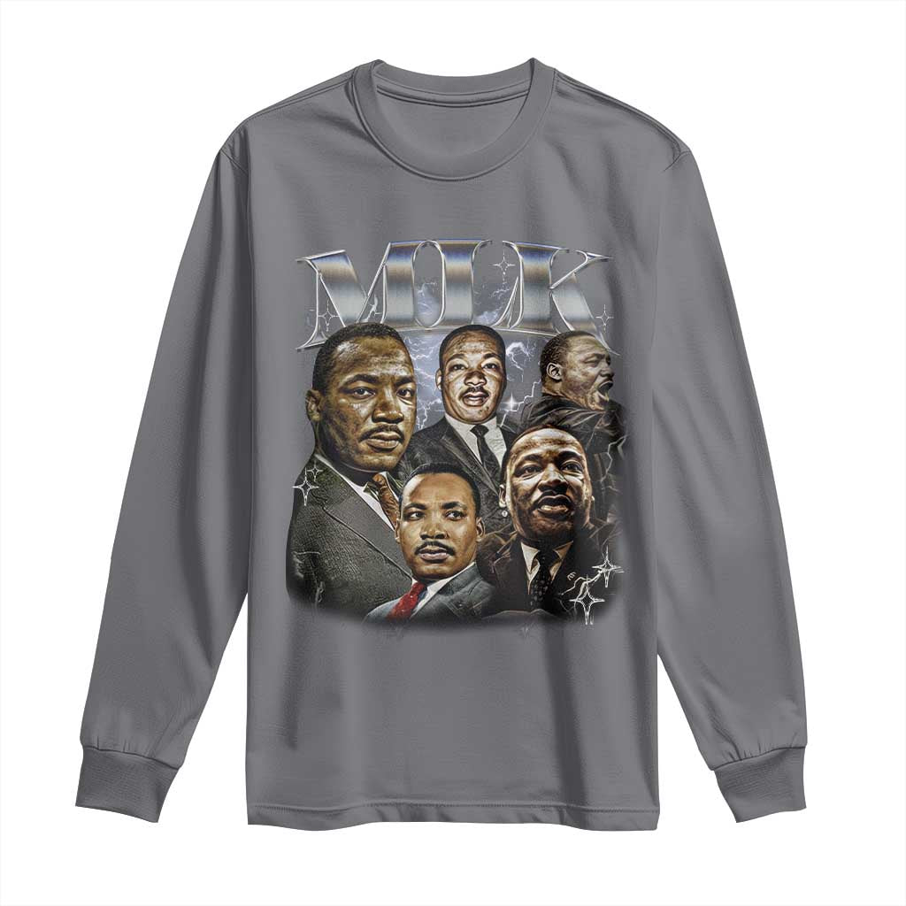 Martin Luther King Long Sleeve Shirt Black History Month Pride MLK Bootleg Rap Tee