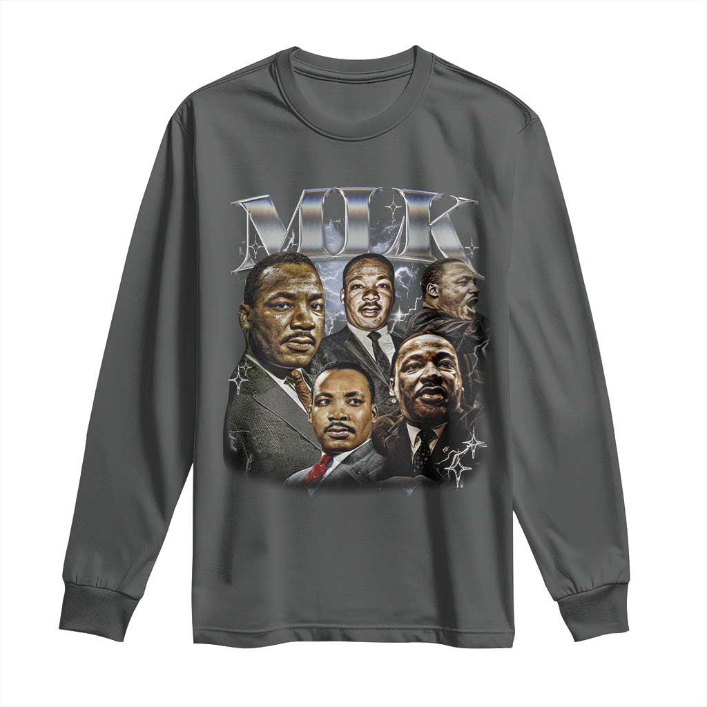 Martin Luther King Long Sleeve Shirt Black History Month Pride MLK Bootleg Rap Tee