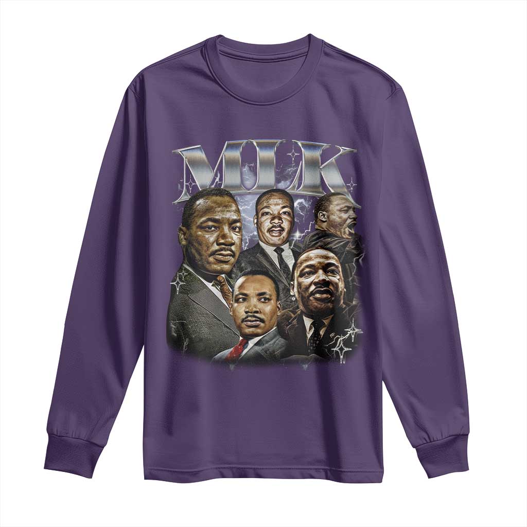 Martin Luther King Long Sleeve Shirt Black History Month Pride MLK Bootleg Rap Tee