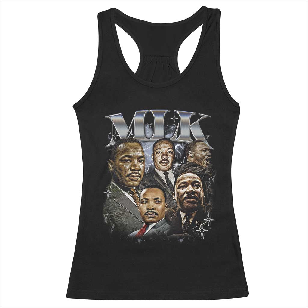 Martin Luther King Racerback Tank Top Black History Month Pride MLK Bootleg Rap Tee