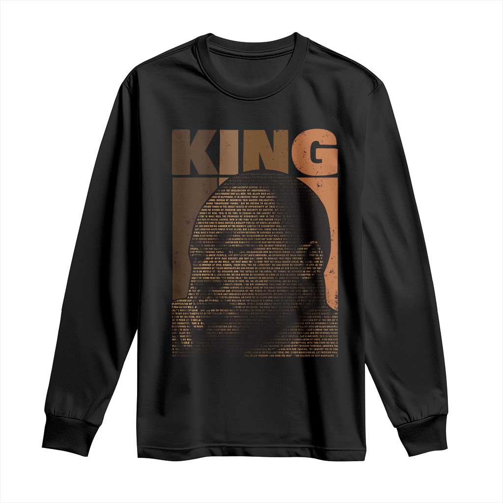 Martin Luther King Long Sleeve Shirt Black History Month MLK Melanin African American