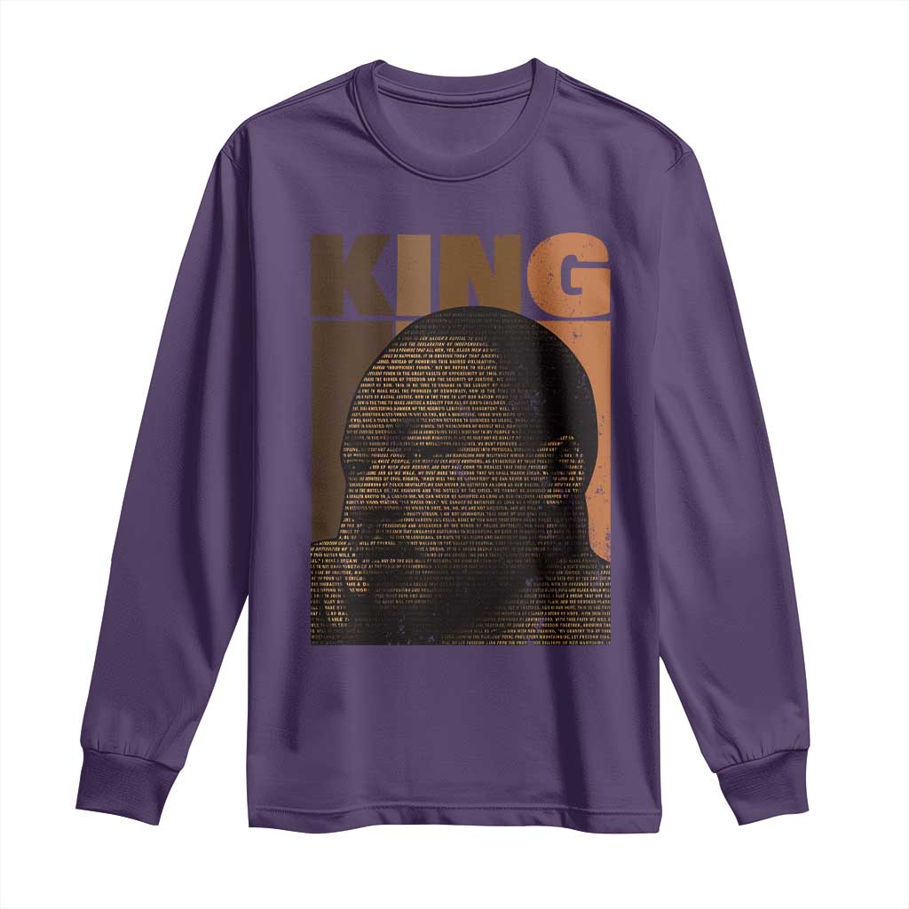 Martin Luther King Long Sleeve Shirt Black History Month MLK Melanin African American
