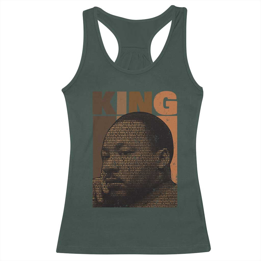Martin Luther King Racerback Tank Top Black History Month MLK Melanin African American