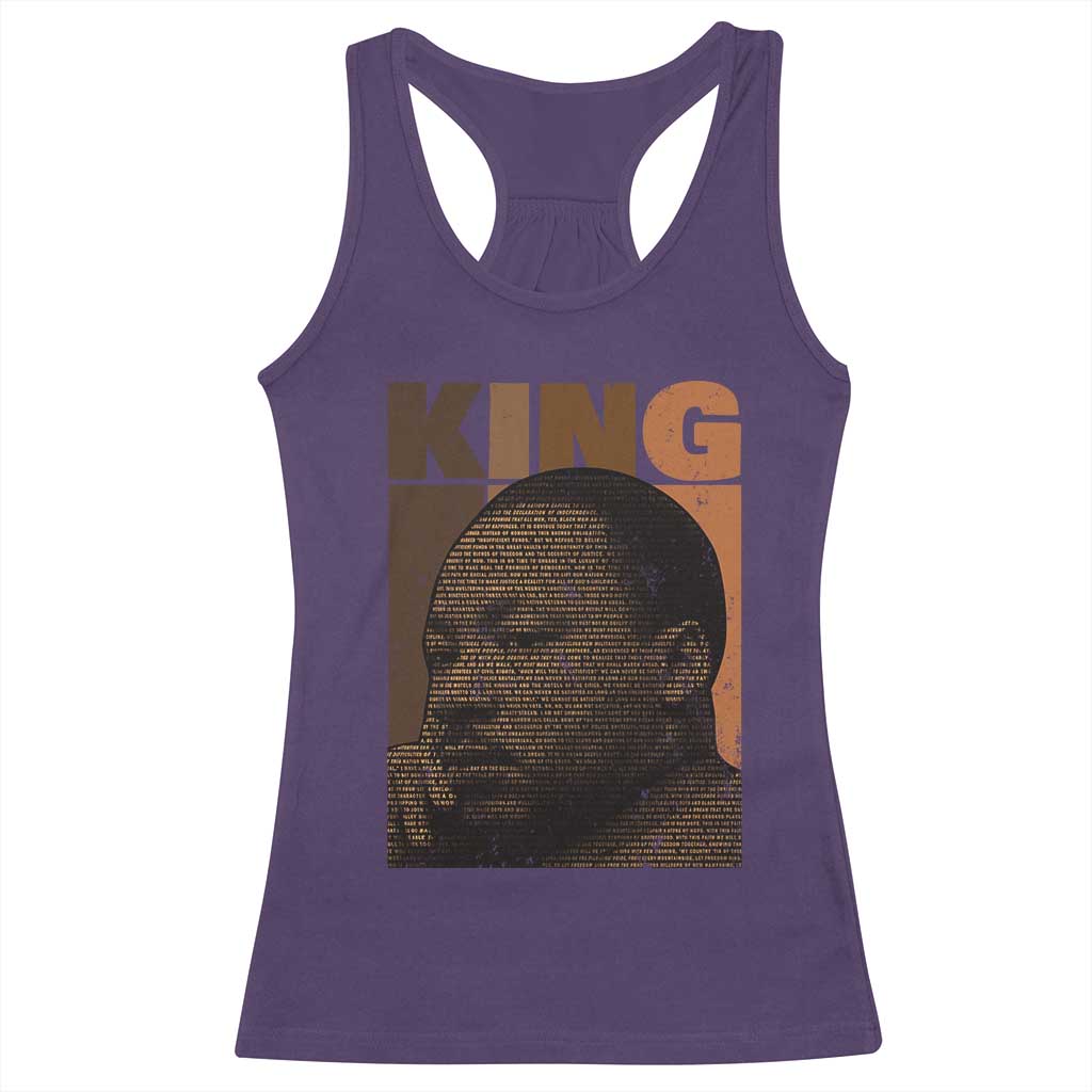 Martin Luther King Racerback Tank Top Black History Month MLK Melanin African American
