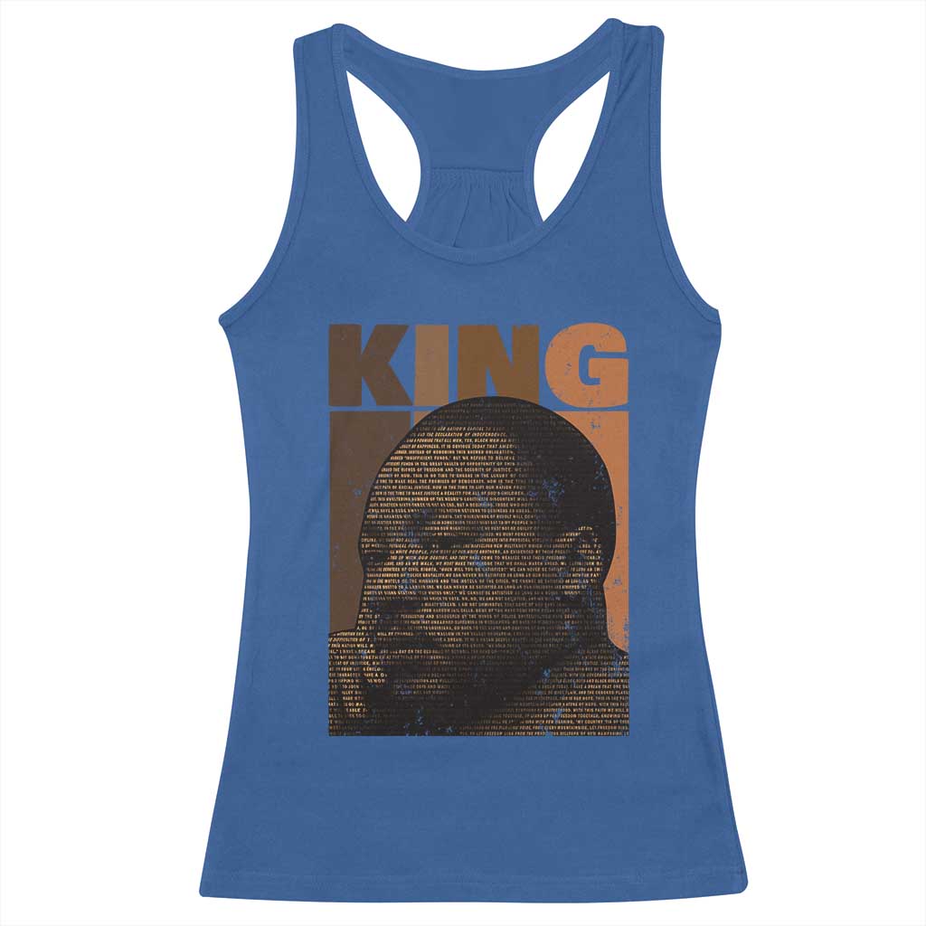Martin Luther King Racerback Tank Top Black History Month MLK Melanin African American