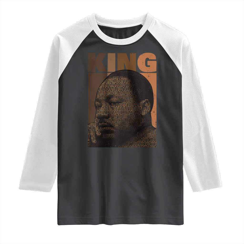 Martin Luther King Raglan Shirt Black History Month MLK Melanin African American