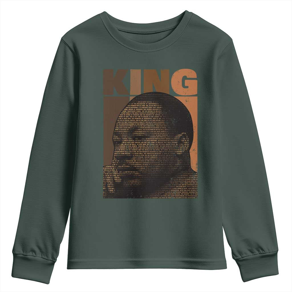 Martin Luther King Youth Sweatshirt Black History Month MLK Melanin African American