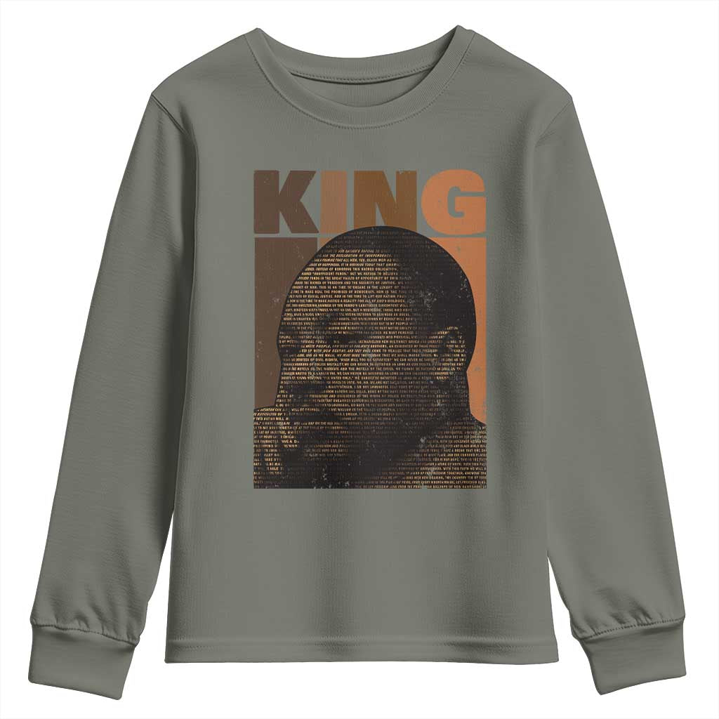 Martin Luther King Youth Sweatshirt Black History Month MLK Melanin African American