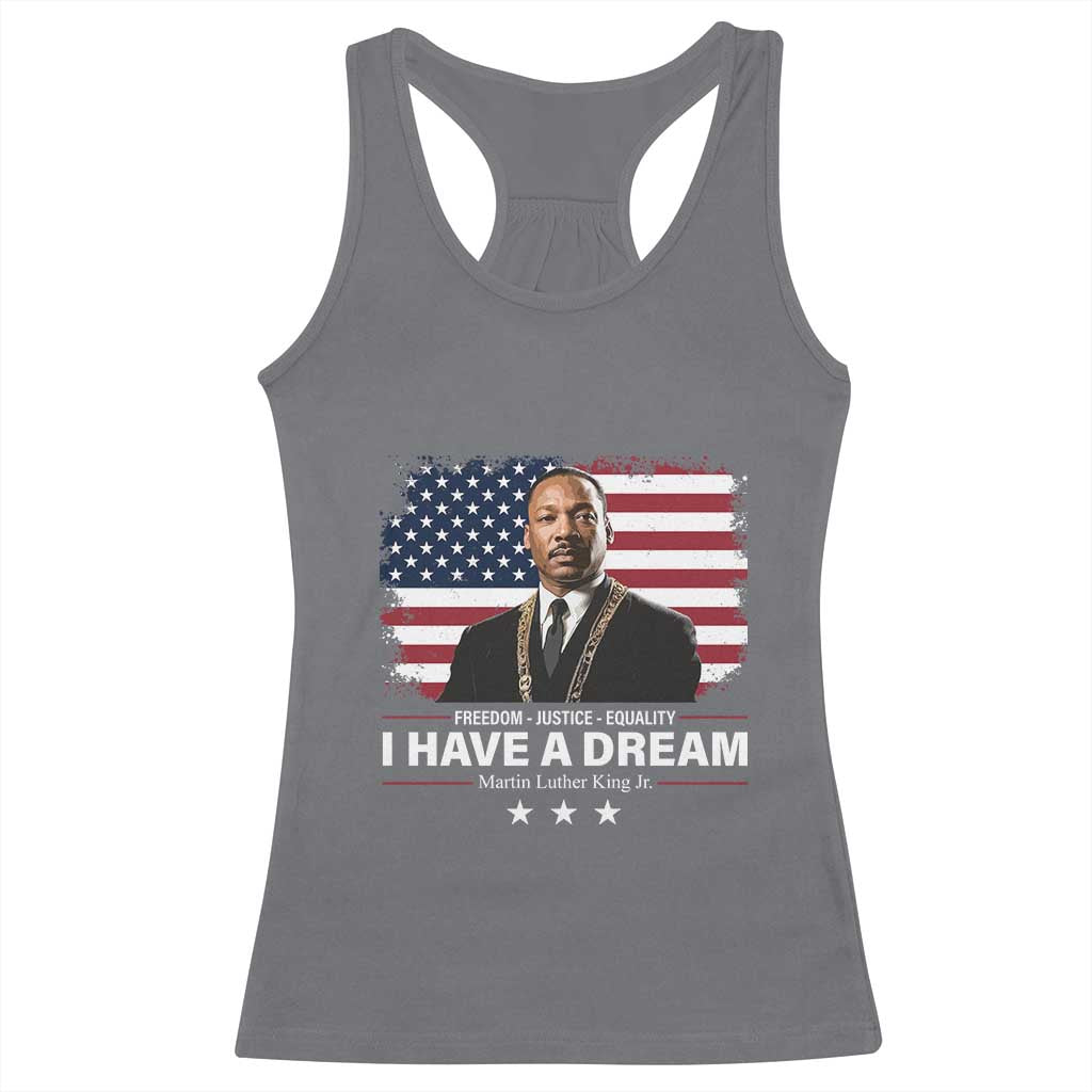 Martin Luther King Racerback Tank Top I Have A Dream Freedom Justice Equality MLK Day Black History Month