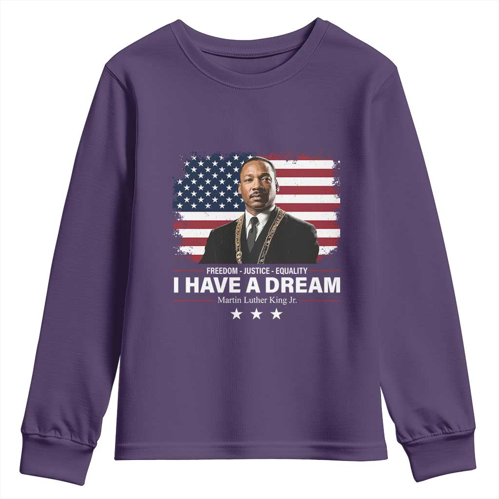 Martin Luther King Youth Sweatshirt I Have A Dream Freedom Justice Equality MLK Day Black History Month