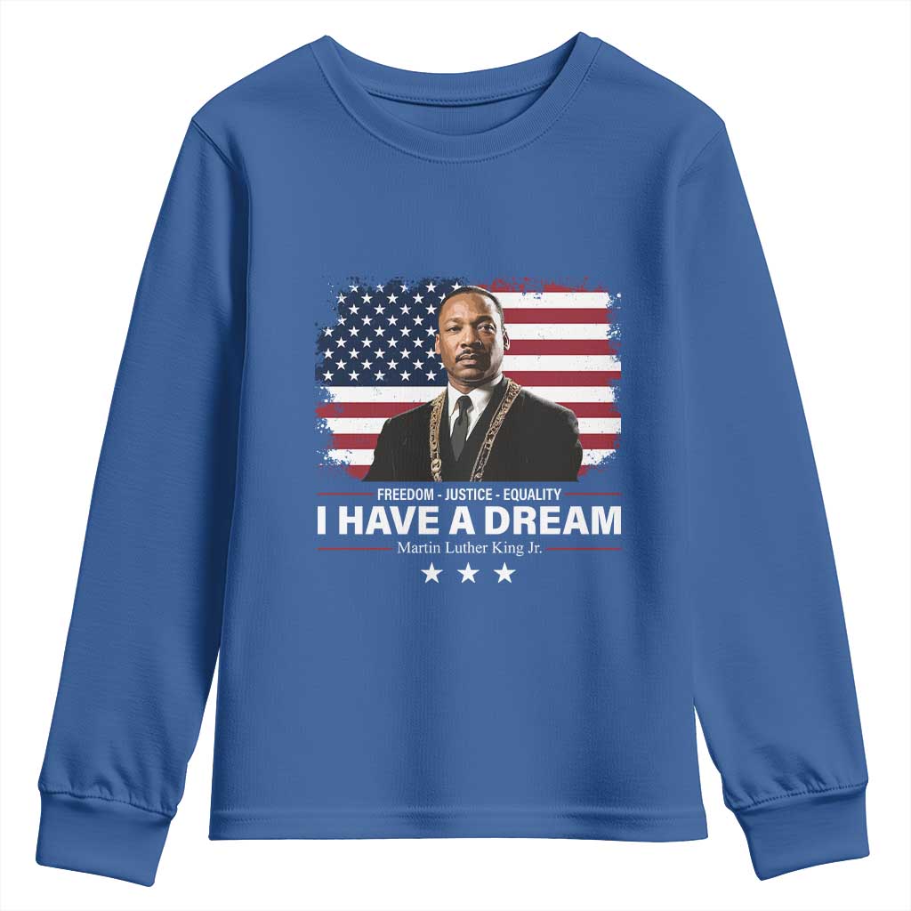 Martin Luther King Youth Sweatshirt I Have A Dream Freedom Justice Equality MLK Day Black History Month