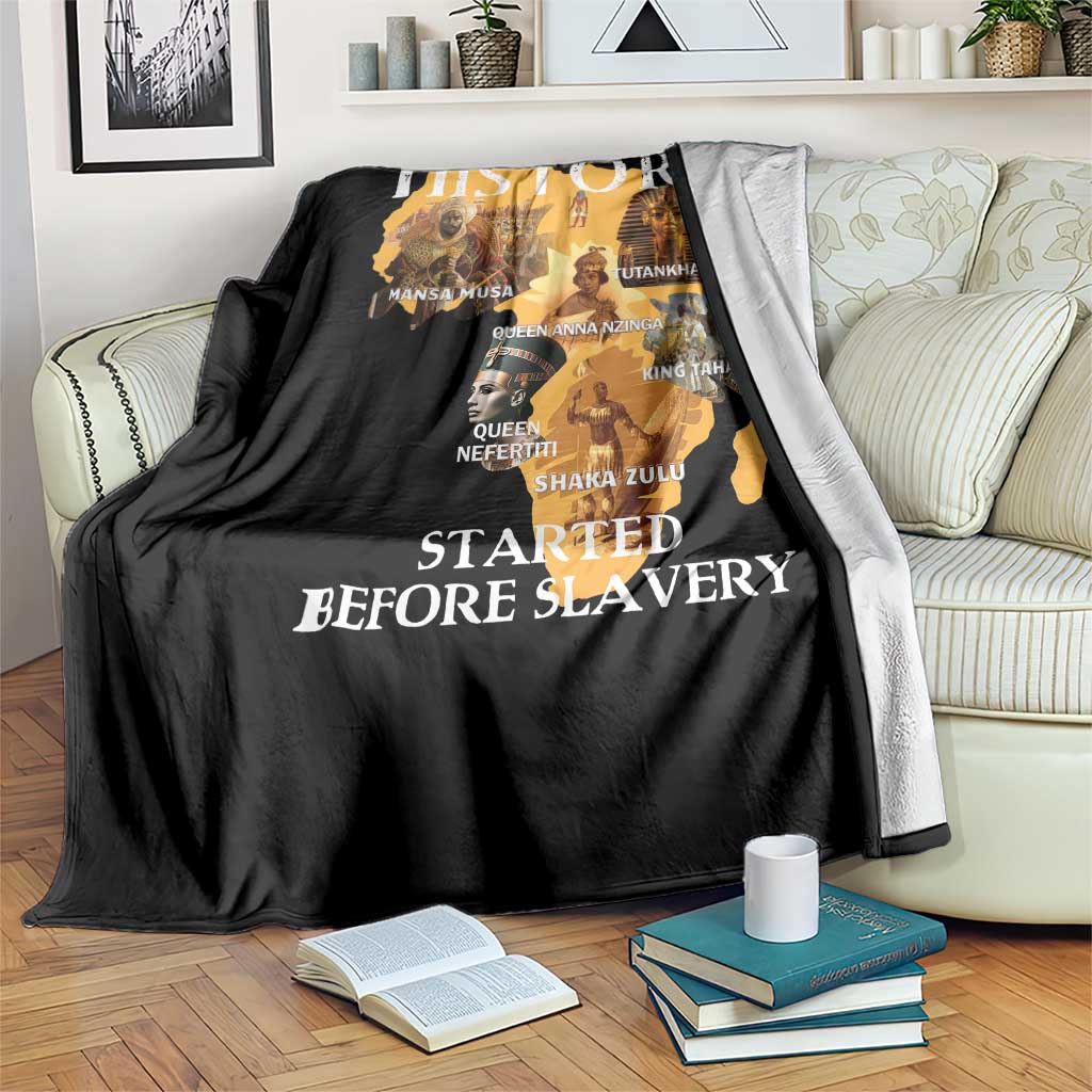 Black History Throw Blanket Didnt Start With Slavery - Wonder Print Shop